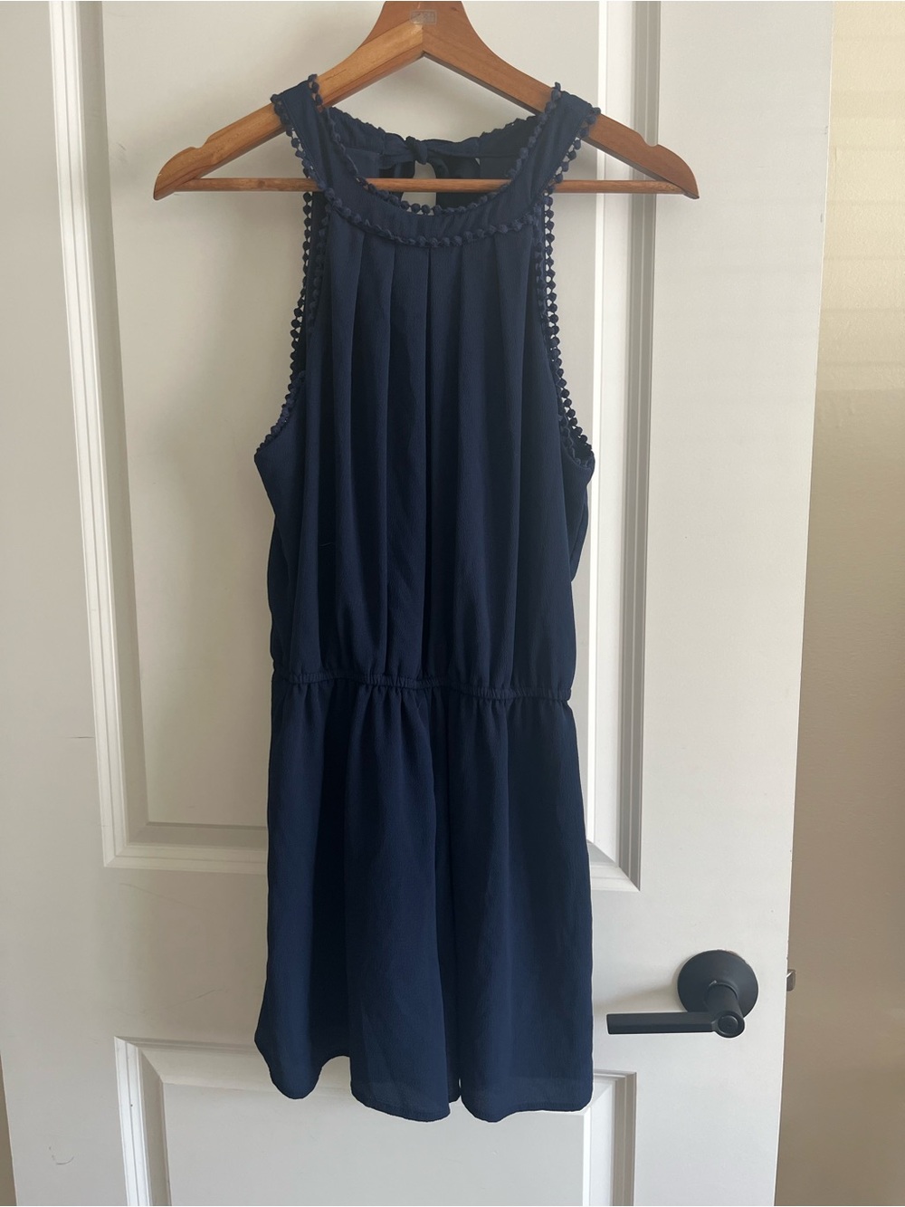 Society Girl Navy Shorts Romper Sz S